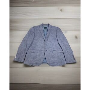 Daniel Hechter París Men's‎ Blazer 42R Blue Double Vent 2 Button Stretch Lined